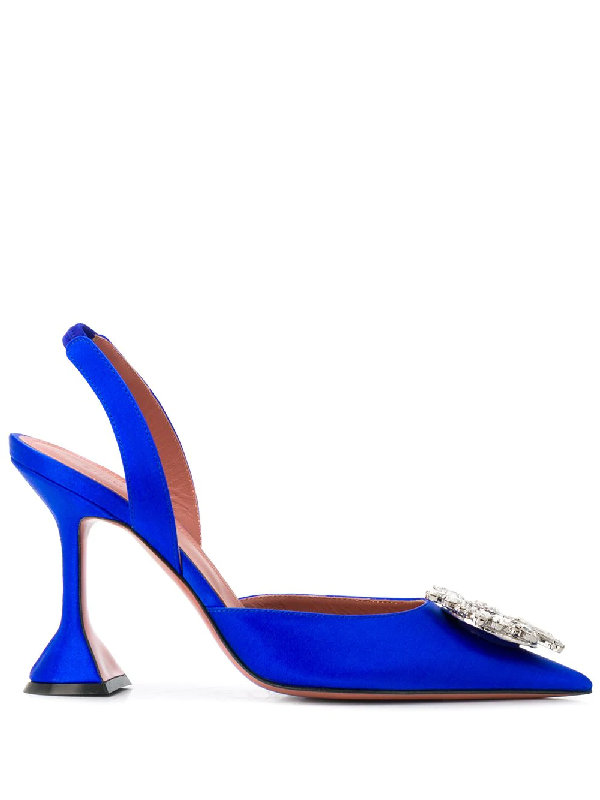 amina muaddi satin pumps