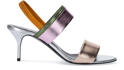 Pierre Hardy Alpha Party Sandals In Silver Leather