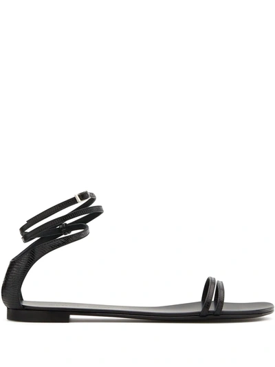 Giuseppe Zanotti Catia Flats In Black Leather