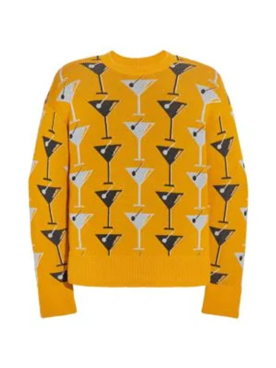 Coach Martini Crewneck Sweater In Yellow - Size L