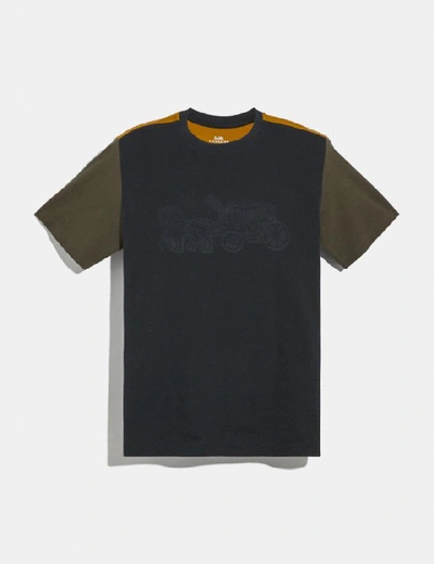 Coach Pop Horse And Carriage T-shirt In Black - Size L In Black/olive