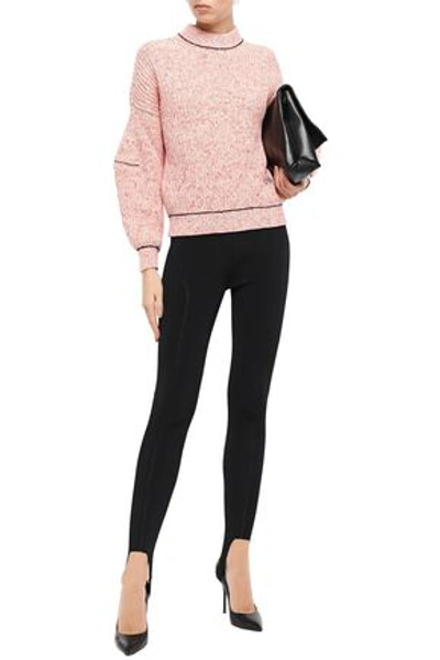 Victoria Beckham Stretch-knit Stirrup Leggings In Black