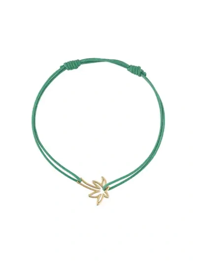 Aliita Palm Tree Charm Bracelet In Gold