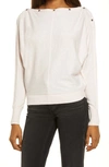 Allsaints Elle Studded Boatneck Sweater In Chalk White
