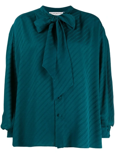 Givenchy Balloon Sleeve Blouse In Blue