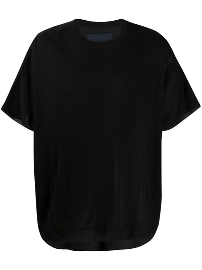 Juunj Cape Detail T-shirt In Black