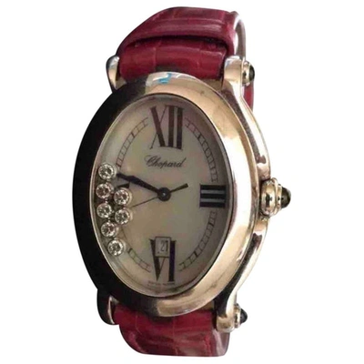 Pre-owned Chopard Happy Sport Watch In Red