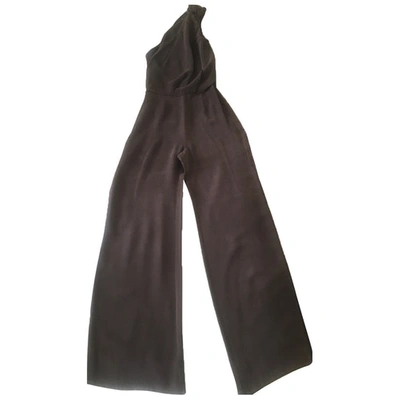 Pre-owned Max Mara Silk Jumpsuit In Brown