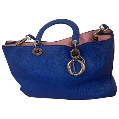 Pre-owned Dior Issimo Leather Handbag In Blue