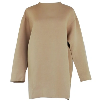 Pre-owned Valentino Wool Mid-length Dress In Camel