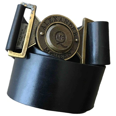 Pre-owned Mcq By Alexander Mcqueen Leather Belt In Black