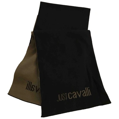 Pre-owned Just Cavalli Wool Scarf In Black