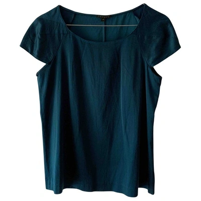 Pre-owned Theory Silk T-shirt In Blue