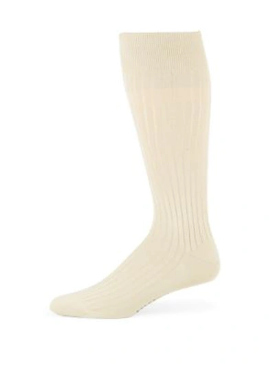 Falke Men's Sea Island Knee-high Socks In Taupe