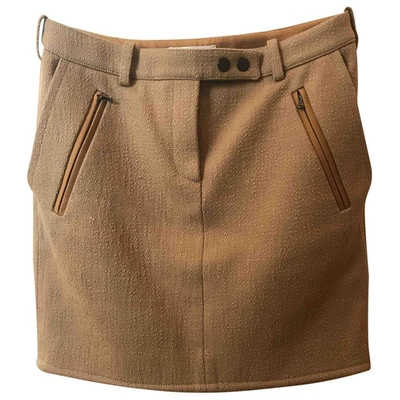 Pre-owned Carven Mini Skirt In Beige