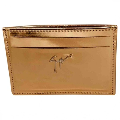 Pre-owned Giuseppe Zanotti Leather Card Wallet In Metallic