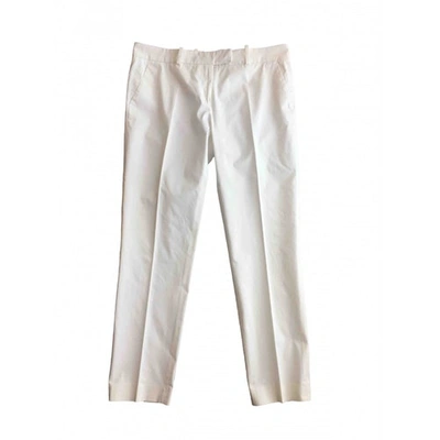 Pre-owned Mcq By Alexander Mcqueen Straight Trousers In White