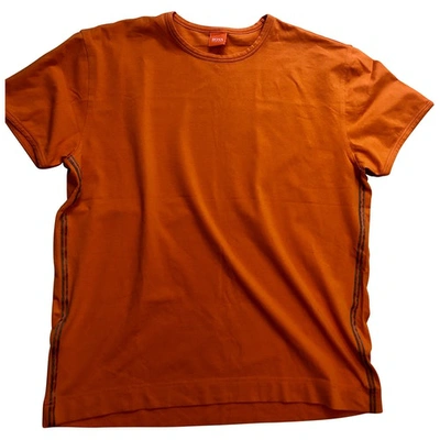 Pre-owned Hugo Boss Orange Cotton T-shirts