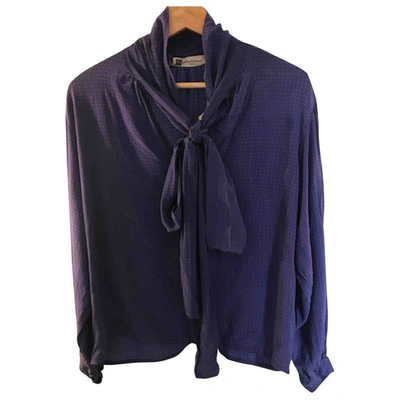 Pre-owned Pierre Balmain Silk Blouse In Purple