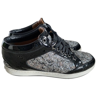 Pre-owned Jimmy Choo Patent Leather Trainers In Black