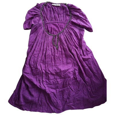 Pre-owned Gat Rimon Mini Dress In Purple