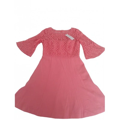 Pre-owned French Connection Lace Mini Dress In Pink
