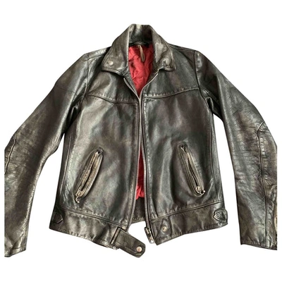 Pre-owned Golden Goose Black Leather Leather Jacket