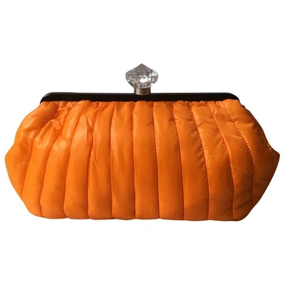Pre-owned By Malene Birger Clutch Bag In Orange