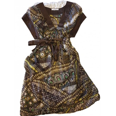 Pre-owned Marella Silk Mid-length Dress In Multicolour