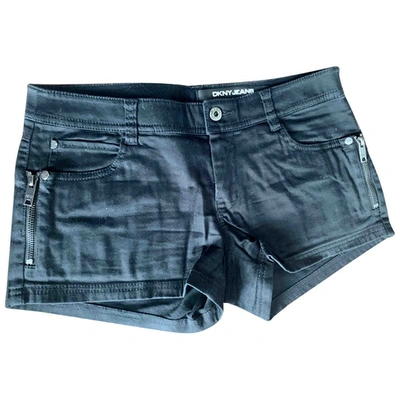 Pre-owned Dkny Black Cotton - Elasthane Shorts