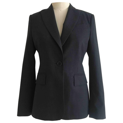 Pre-owned Bcbg Max Azria Navy Wool Jacket | ModeSens