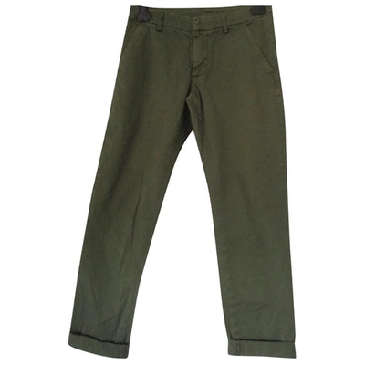 Pre-owned Dondup Straight Pants In Brown