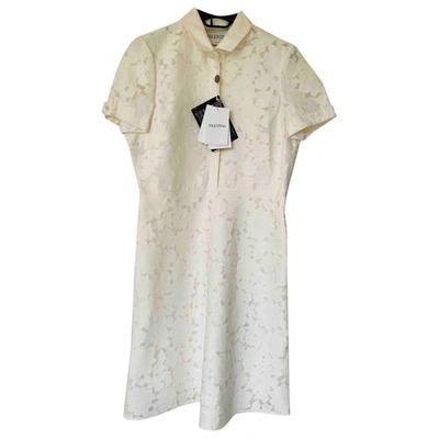 Pre-owned Valentino Mid-length Dress In Ecru