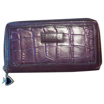 Pre-owned Osprey Purple Leather Wallet