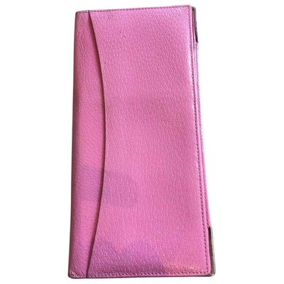 Pre-owned Smythson Patent Leather Purse In Pink