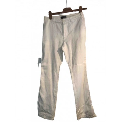 Pre-owned Joseph Straight Pants In White
