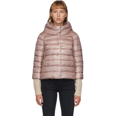 Herno Pink Down Sofia Jacket In 4150 Pink
