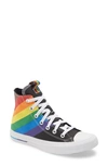 Converse Chuck Taylor All Star High Top Pride Sneaker In  Black