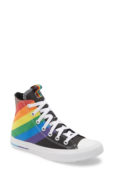 Converse Chuck Taylor All Star High Top Pride Sneaker In  Black