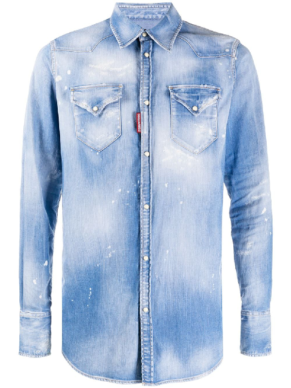 dsquared2 denim western shirt