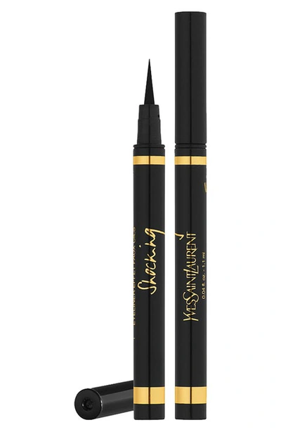 Saint Laurent Eyeliner Effet Faux Cils Bold Felt Tip Eyeliner Pen In No. 01 Black