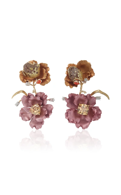 Anabela Chan Rose Magnolia Earrings In Rose Gold