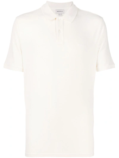 Woolrich Logo-embroidered Polo Shirt In White