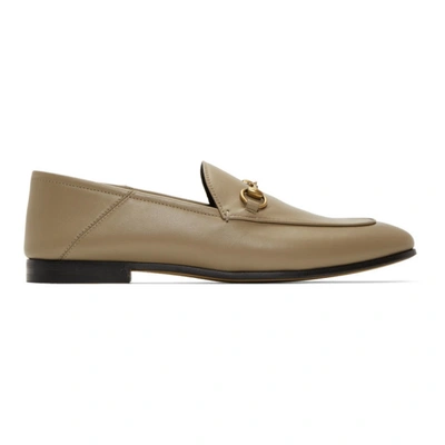 Gucci 10mm Brixton Leather Loafers In Neutrals