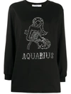 Alberta Ferretti Aquarius Crystal-embellished Sweatshirt In Black