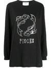 Alberta Ferretti Pisces Crystal-embellished Sweatshirt In Black