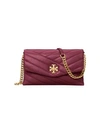 Tory Burch Kira Chevron Leather Wallet-on-chain In Imperial Garden