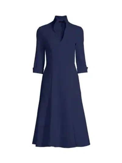 Black Halo Women's Kensington Fit & Flare Dress In Pacific Blue