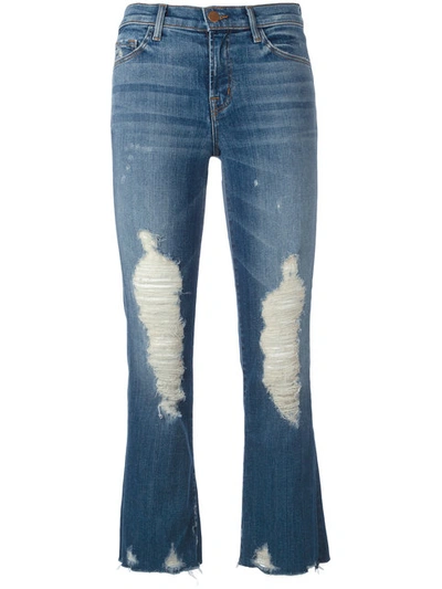 J Brand Distressed Jeans In Blue