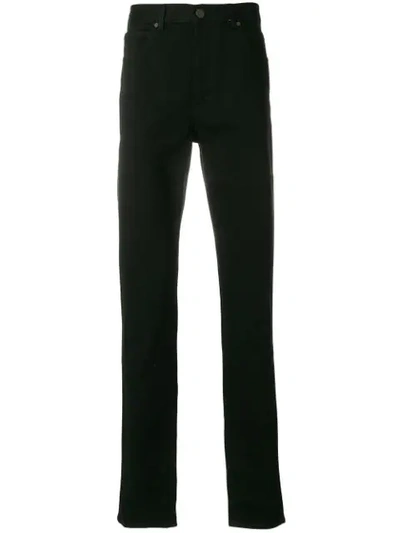 Calvin Klein 205w39nyc Straight Leg Logo Patch Trousers In Black